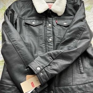 Womens Levi faux leather jacket